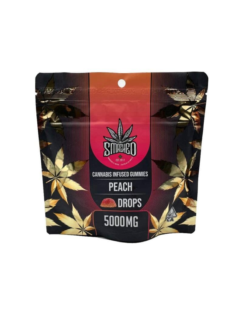 SMASHED 5000MG GUMMIES – PEACH DROPS