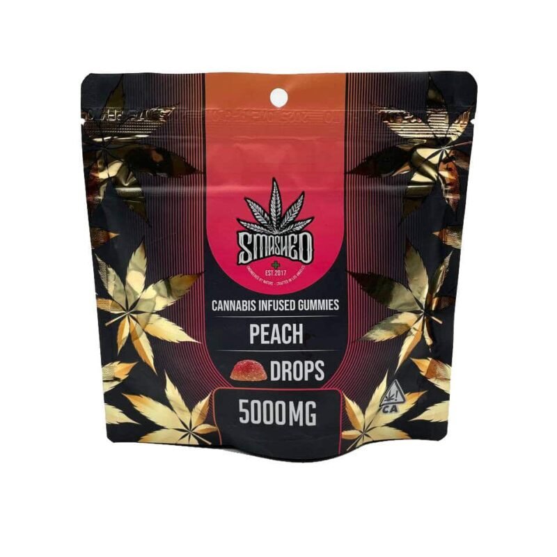 SMASHED 5000MG GUMMIES – PEACH DROPS